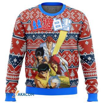 Ghost Fighter Yu Yu Hakusho Alt Gift For Fan Anime Christmas Ugly Sweater | Favorety