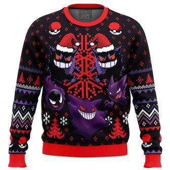 Ghosts Gengar Ghastly Pokemon Ugly Christmas Sweater | Favorety AU