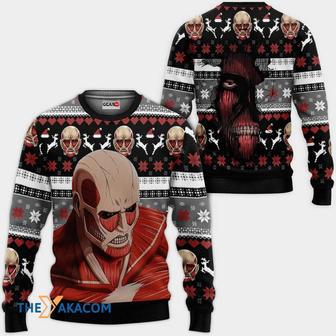 Giant Titan Anime Attack On Titan Custom Gift For Fan Anime Christmas Ugly Sweater | Favorety