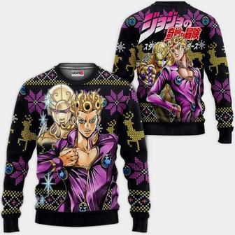 Giorno Giovanna Anime Jjba Xmas Ugly Christmas Knitted Sweater | Favorety UK