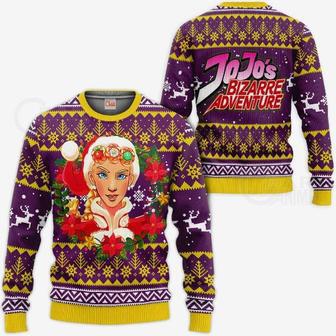 Giorno Giovanna Ugly Christmas Jojo's Bizarre Adventure Anime Knitted Sweater | Favorety UK