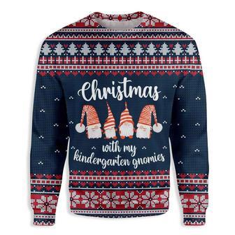 Gnome Christmas Ugly Sweater Christmas With My Kindergarten Gnomies Sweater | Favorety UK