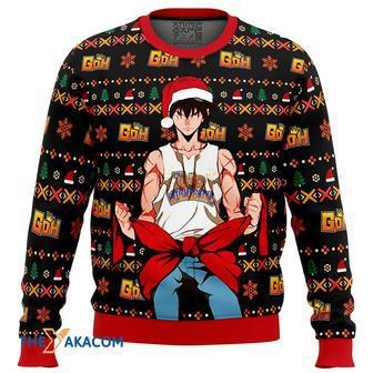 God of High School Santa Jin Mori Gift For Fan Anime Christmas Ugly Sweater | Favorety