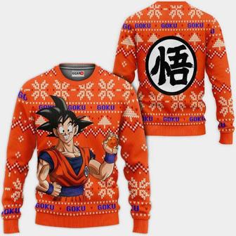 Goku Anime Dragon Ball Xmas Ugly Christmas Knitted Sweater | Favorety AU