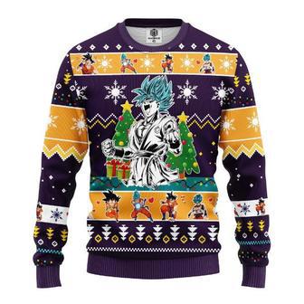 Goku Blue Dragon Ball Anime Ugly Christmas Sweater | Favorety AU