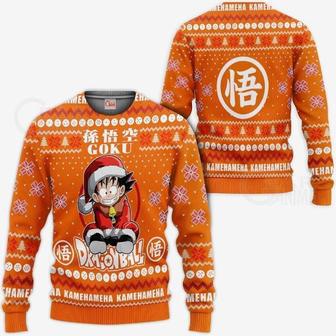 Goku Kid Dragon Ball Anime Xmas Ugly Christmas Knitted Sweater | Favorety DE