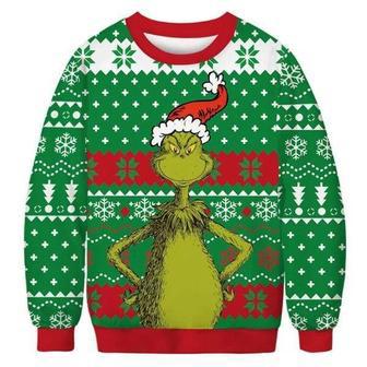 Grinch Sweater Grinch Christmas Green Red Ugly Sweater | Favorety