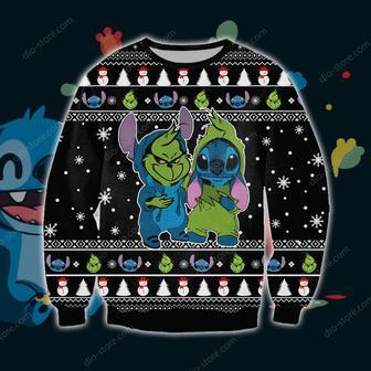 Grinch Sweater Stitch Grinch Christmas Pattern Ugly Sweater Cute Disney Grinch Sweater Stitch | Favorety