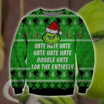 Grinch Ugly Sweater Hate Hate Hate Double Hate Loa The Entirely Green Ugly Sweater | Favorety UK