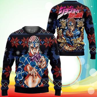 Guido Mista Ugly Christmas Sweater Anime Jojo's Bizzare Adventure Xmas Gifts | Favorety AU