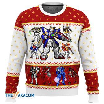 Gundam Wing Sprites Gift For Fan Anime Christmas Ugly Sweater | Favorety UK