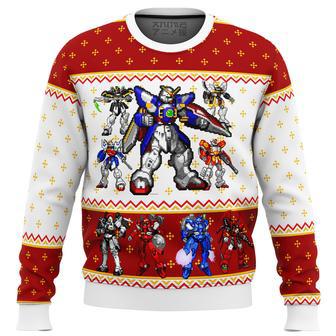 Gundam Wing Sprites Ugly Christmas Sweater | Favorety