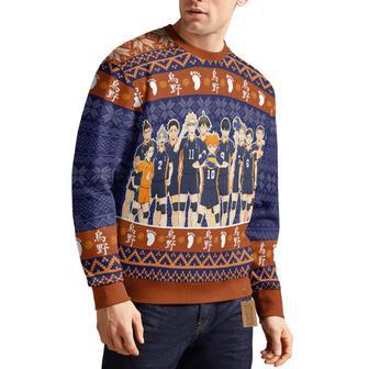 Haikyuu Knitted Sweatshirt Karasuno High Ugly Sweater Anime Christmas Gift | Favorety UK