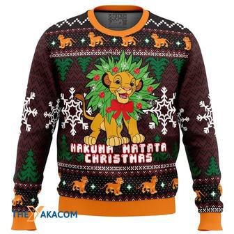 Hakuna Matata Lion King Custom Gift For Fan Anime Christmas Ugly Sweater | Favorety CA