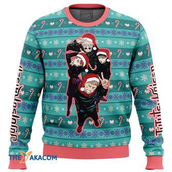 Happy Dub Cast Jujutsu Kaisen Gift For Fan Anime Christmas Ugly Sweater | Favorety CA