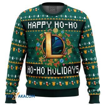 Happy Ho-Ho-Ho Holidays League of Legends Gift For Fan Anime Christmas Ugly Sweater | Favorety AU