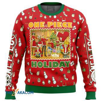 Happy Holidays One Piece Gift For Fan Anime Christmas Ugly Sweater | Favorety DE