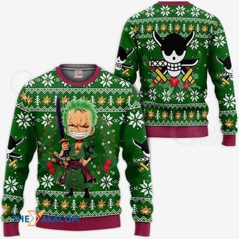 Happy Zoro One Piece Anime Custom Gift For Fan Anime Christmas Ugly Sweater | Favorety AU