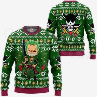 Happy Zoro One Piece Anime Xmas Ugly Christmas Knitted Sweater | Favorety UK