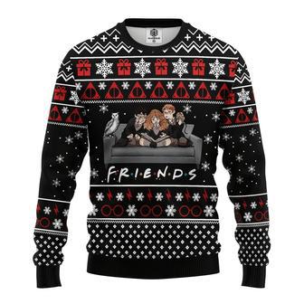 Harry Pottrt Christmas Sweater Friends Harry Ron Hermione Christmas Pattern Black Ugly Sweater | Favorety CA