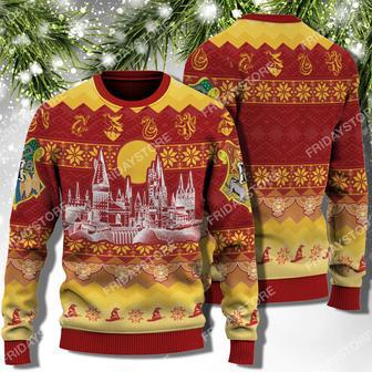 Harry Pottrt Sweater The Four Houses of Hogwarts Christmas Ugly Sweater Amazing Harry Pottrt Ugly | Favorety DE