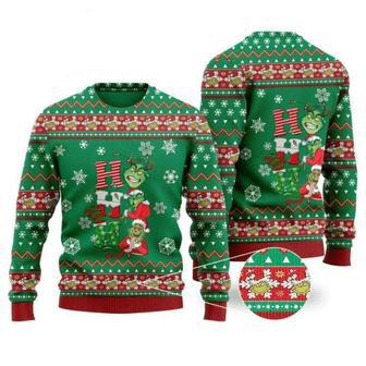 Ho Ho Ho Grinch Christmas Ugly Wool Sweater Christmas Gift For Kid Adult .png | Favorety DE