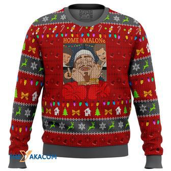 Home Malone Meme Gift For Fan Anime Christmas Ugly Sweater | Favorety AU