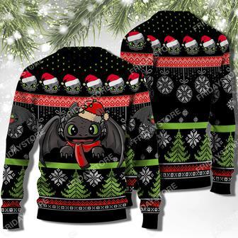 HTTYD Ugly Sweater Dragon Toothless Santa Hat Christmas Sweater | Favorety DE