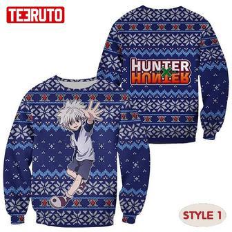 Hunter X Hunter Anime Killua Hisoka Feitan Kurapika Christmas Wool Knitted Ugly Sweater | Favorety