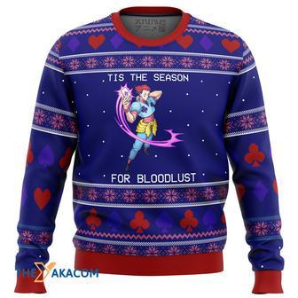 Hunter X Hunter Hisoka Tis the Season for Bloodlust Gift For Fan Anime Christmas Ugly Sweater | Favorety