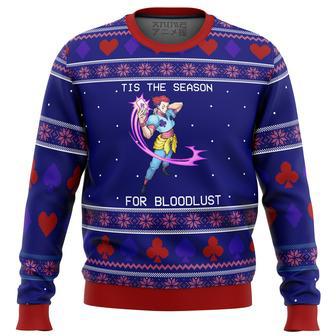 Hunter X Hunter Hisoka Tis the Season for Bloodlust Ugly Christmas Sweater | Favorety AU