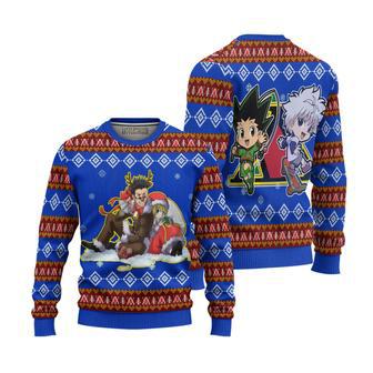 Hunter x Hunter Ugly Christmas Sweater Kurapika x Leorio Custom Knitted Sweatshirt | Favorety CA