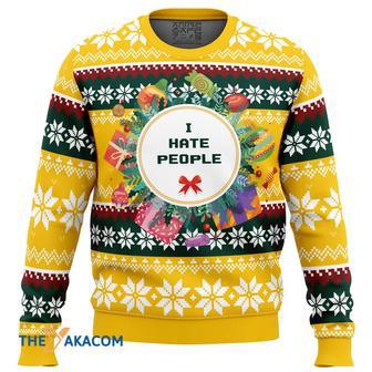 I Hate People Parody Gift For Fan Anime Christmas Ugly Sweater | Favorety UK