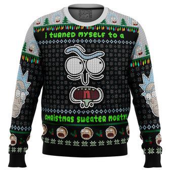 I Turned Myself Into A Christmas Sweater Rick And Morty Ugly Christmas Sweater | Favorety DE