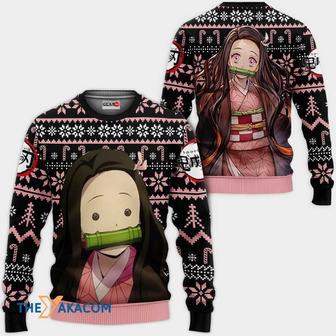 Illustration of Kamado Nezuko Kimetsu no Yaiba Anime Custom Gift For Fan Anime Christmas Ugly Sweater | Favorety CA