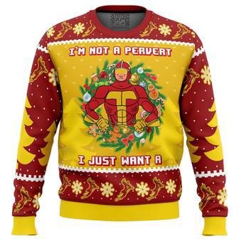 I'm not a pervert Turbo Man Ugly Christmas Sweater | Favorety DE