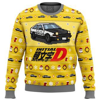 Initial D Classic Toyota Car Ugly Christmas Sweater | Favorety