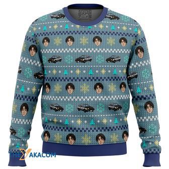 Initial D Takumi Fujiwara Gift For Fan Anime Christmas Ugly Sweater | Favorety AU