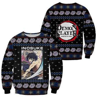 Inosuke Kimetsu Anime Xmas Clothes Ugly Christmas Knitted Sweater | Favorety DE