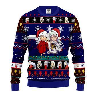 Inuyasha And His Brother Anime Chibi Christmas Ugly Knitted Sweater | Favorety UK