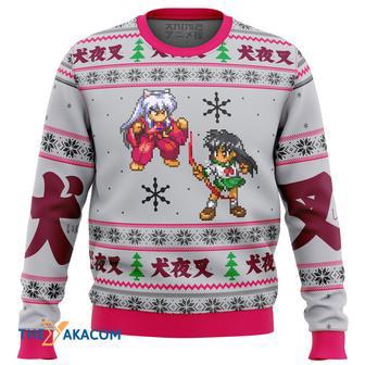 Inuyasha and Kagome Alt Gift For Fan Anime Christmas Ugly Sweater | Favorety CA