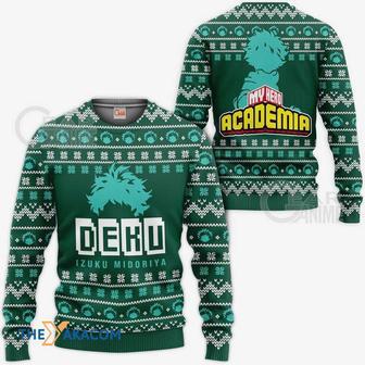 Izuku Midoriya Deku Anime Head My Hero Academia Custom Gift For Fan Anime Christmas Ugly Sweater | Favorety DE