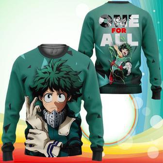 Izuku Midoriya Sweatshirt One For All My Hero Academia Anime Printed Sweater | Favorety CA