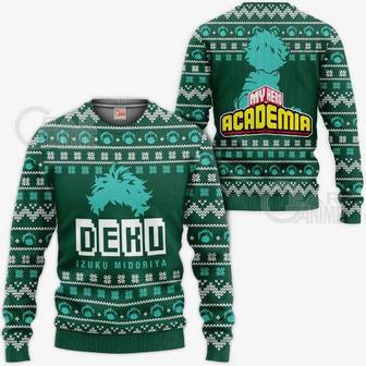 Izuku Midoriya Ugly Christmas Deku My Hero Academia Xmas Knitted Sweater | Favorety CA