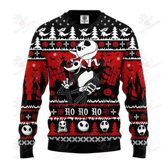 Jack Skellington And Zero Nightmare Before Christmas Ugly Sweater Christmas Gift | Favorety UK