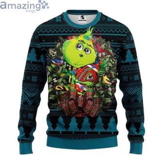 Jacksonville Jaguars Grinch Hug Christmas Ugly Wool Sweater Christmas Gift For Kid Adult | Favorety AU