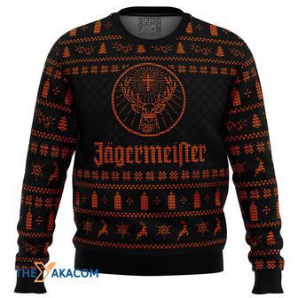 Jagermeister Gift For Fan Anime Christmas Ugly Sweater | Favorety