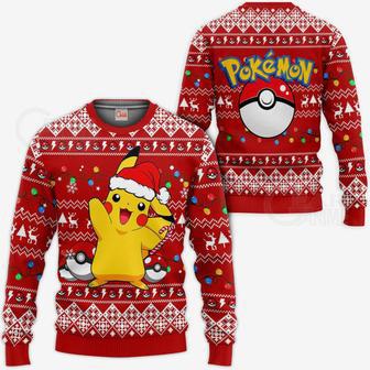 Japanese Cute Pikachu Pokemon Xmas Ugly Christmas Sweater | Favorety AU