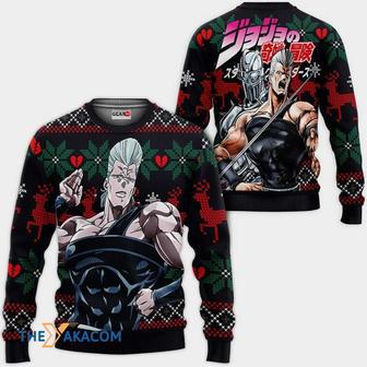 Jean Pierre Polnareff JJBA Custom Gift For Fan Anime Christmas Ugly Sweater | Favorety AU