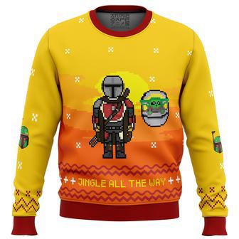 Jingle All The Way Mandalorian Ugly Christmas Sweater | Favorety DE